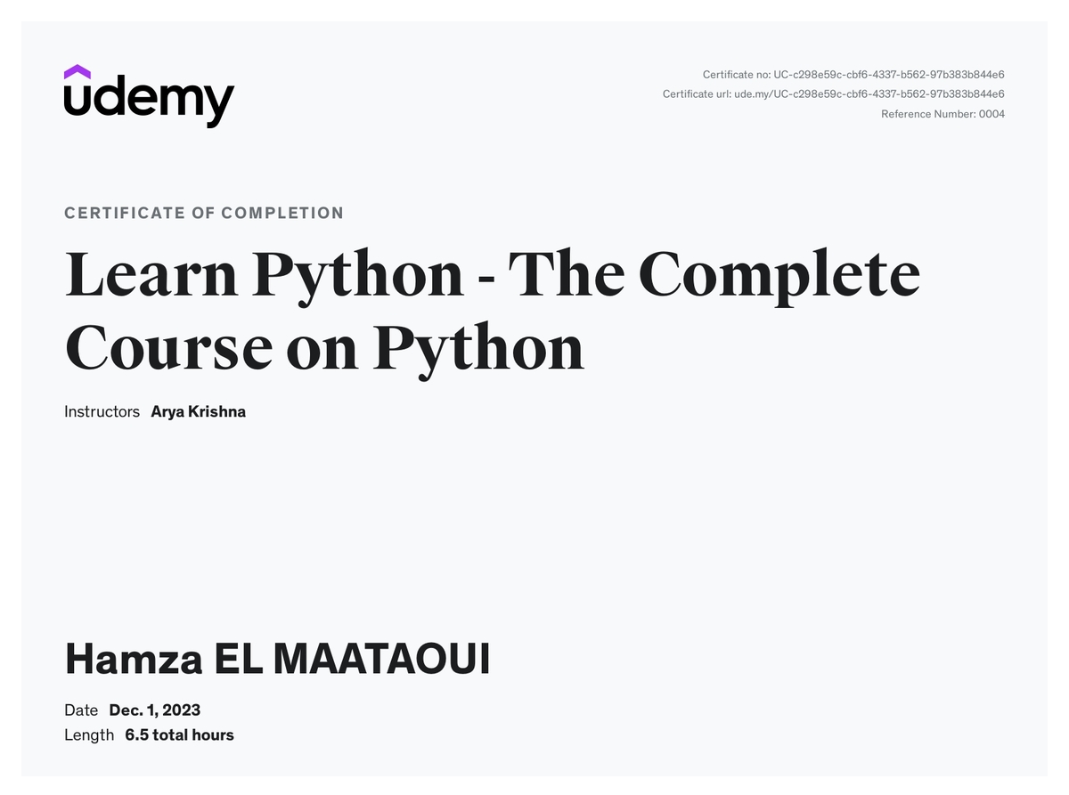 Python Certification